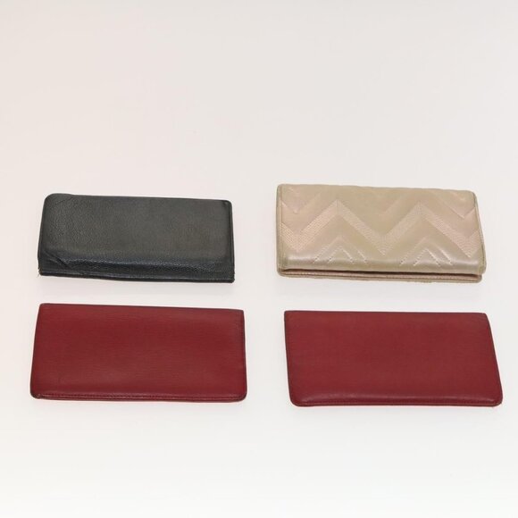 CHANEL Wallet Leather 8Set Black Red Green CC Auth CB051 - Picture 3 of 15